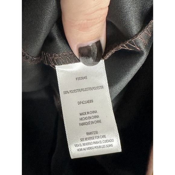 Almost Famous Brown Sweetheart Faux-Leather Mini Dress Size Medium New - Picture 5 of 7